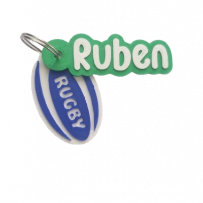 Rugby Ball + Nametag